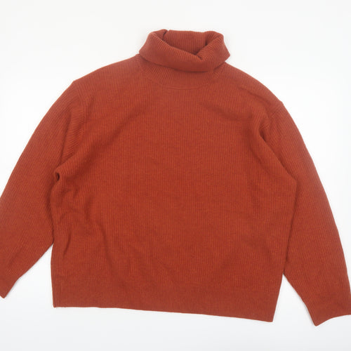UNIQLO Comptoir des Cotonniers Women Brown Wool Roll Neck Jumper 2XL