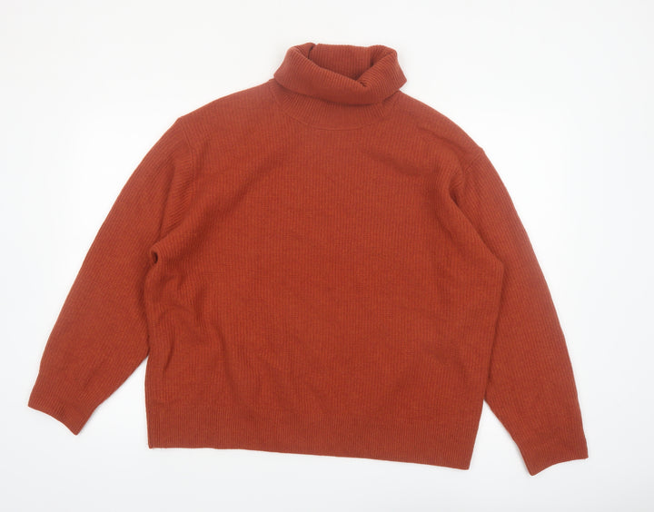 UNIQLO Comptoir des Cotonniers Women Brown Wool Roll Neck Jumper 2XL