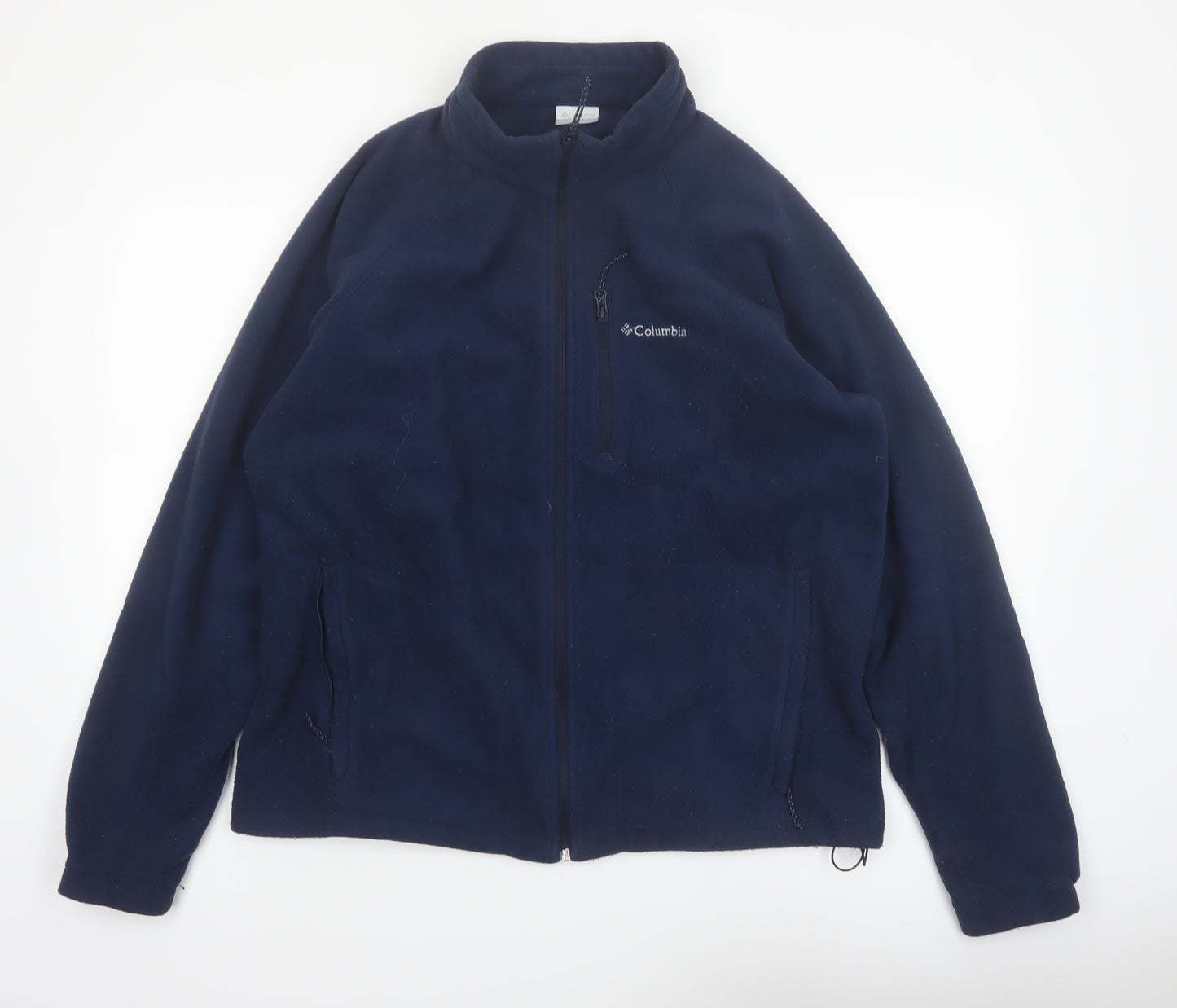 Columbia Men's Blue L Fleece Full Zip Jacket Outdoor Hiking