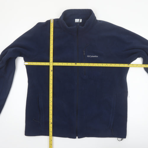 Columbia Men's Blue L Fleece Full Zip Jacket Outdoor Hiking