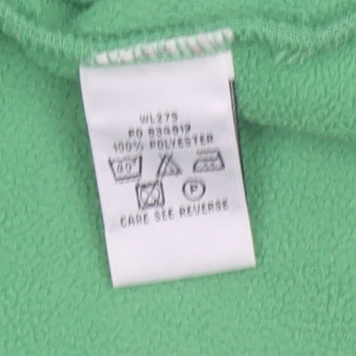 Boden Women's Green Fleece Collared Button Cardigan Size 16