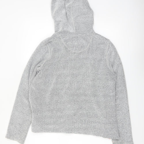Fat Face Women's Grey Full Zip Hoodie UK 12 Cotton Blend Casual