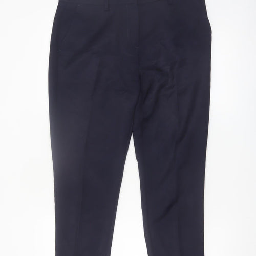 Next Womens Black Straight Leg Trousers Size 12 Regular
