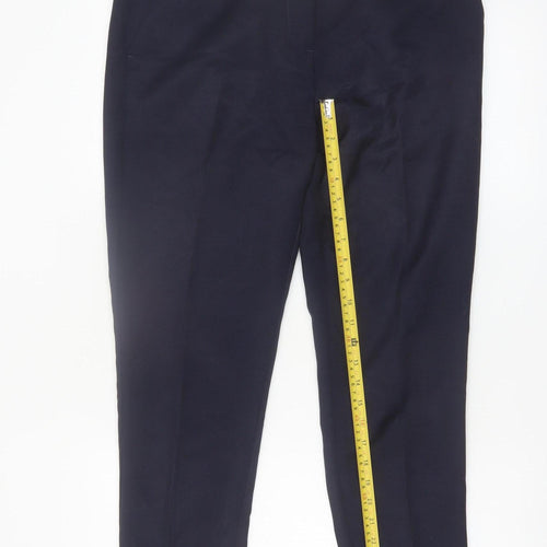 Next Womens Black Straight Leg Trousers Size 12 Regular