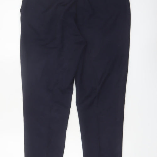 Next Womens Black Straight Leg Trousers Size 12 Regular