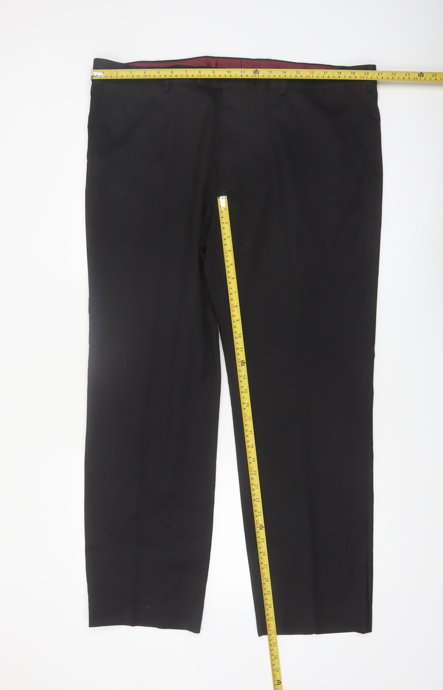 Marks and Spencer Men's Black Regular Fit Dress Trousers 42W 31L