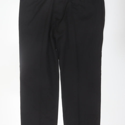Marks and Spencer Men's Black Regular Fit Dress Trousers 42W 31L