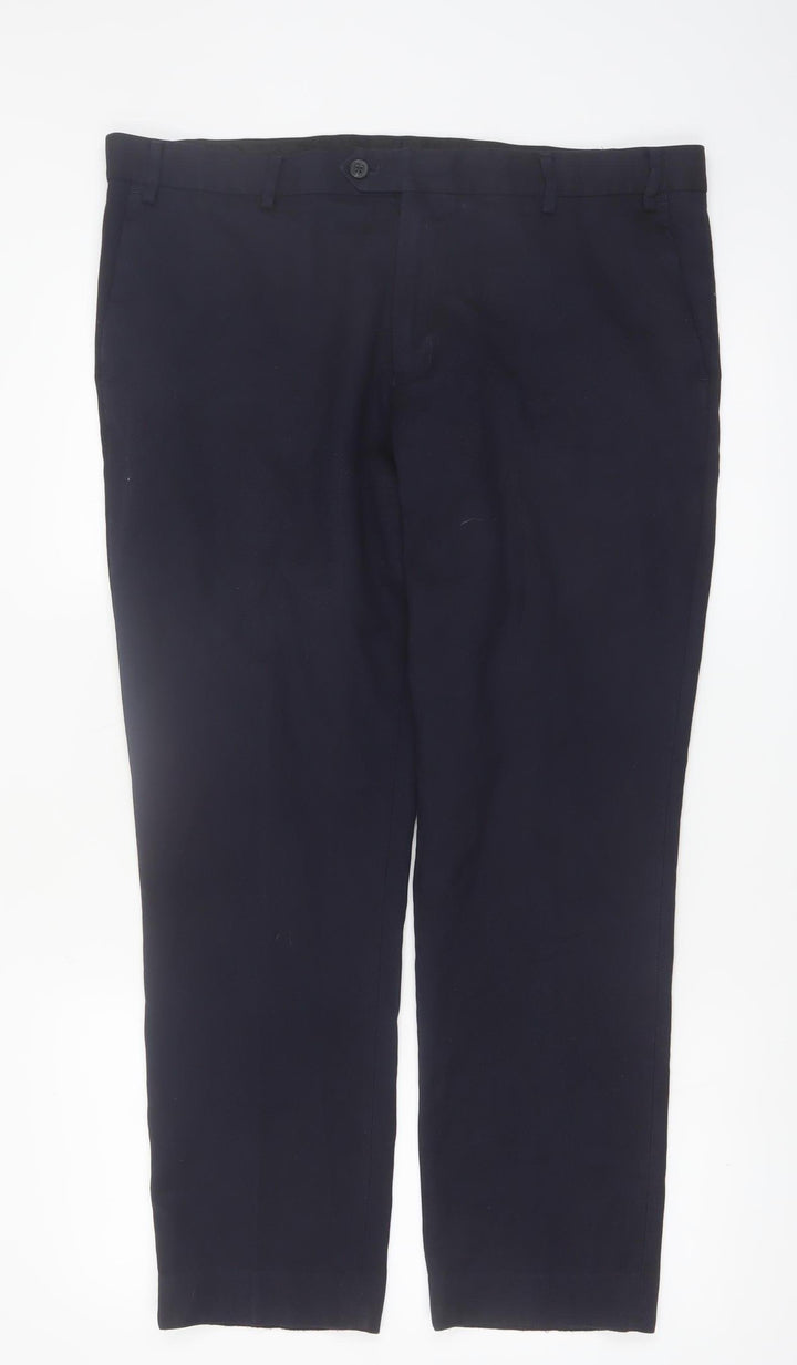Next Men's Black 38in Regular Fit Dress Trousers