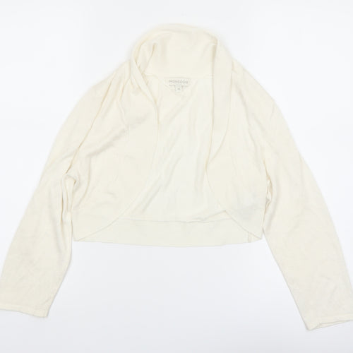 Monsoon Women’s Ivory Knit Bolero Shrug Cardigan Size M
