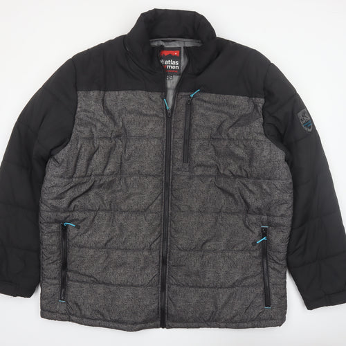 Atlas For Men 3XL Grey Insulated Puffer Jacket Lightweight Casual Outerwear