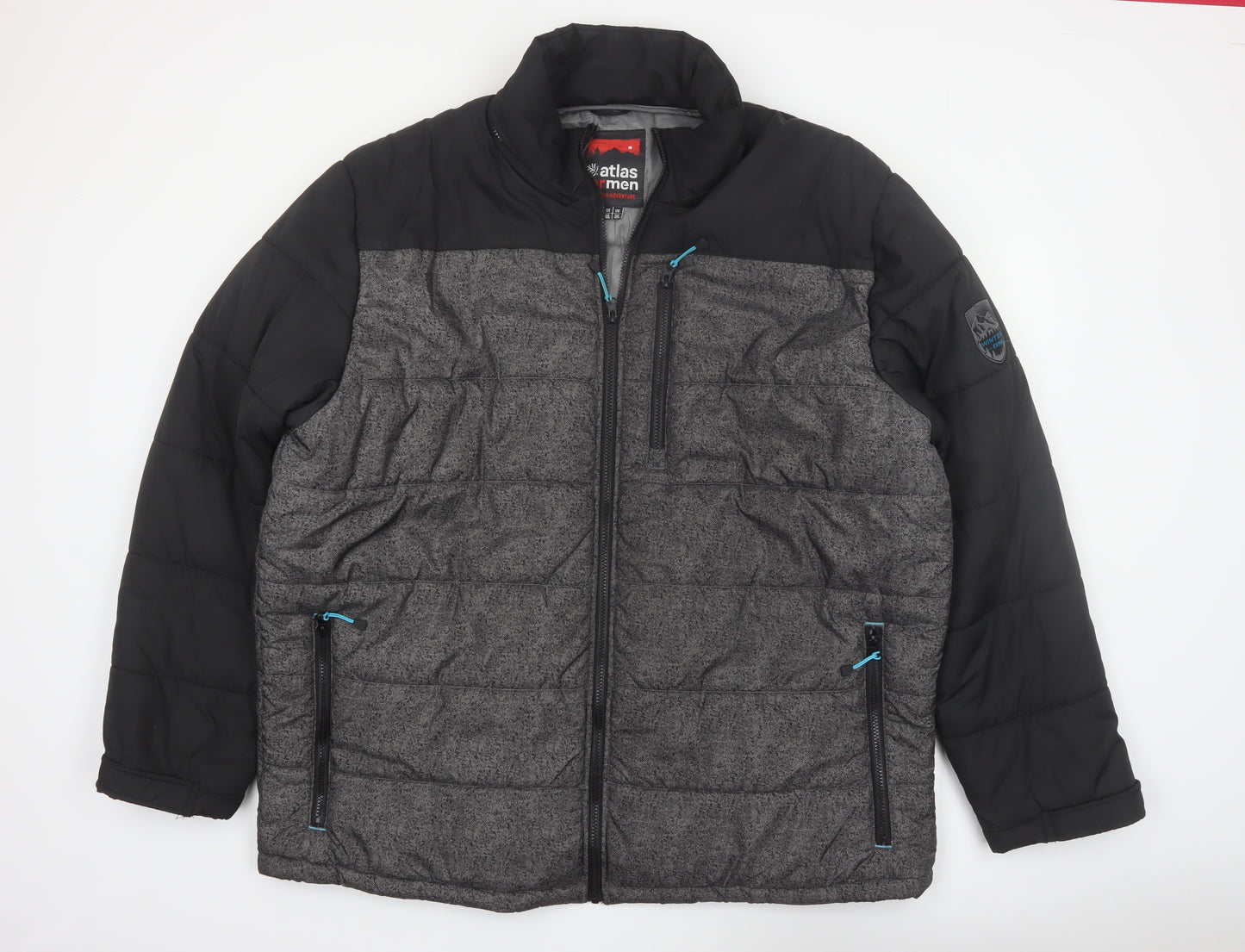 Atlas For Men 3XL Grey Insulated Puffer Jacket Lightweight Casual Outerwear