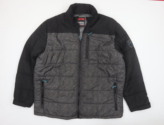 Atlas For Men 3XL Grey Insulated Puffer Jacket Lightweight Casual Outerwear