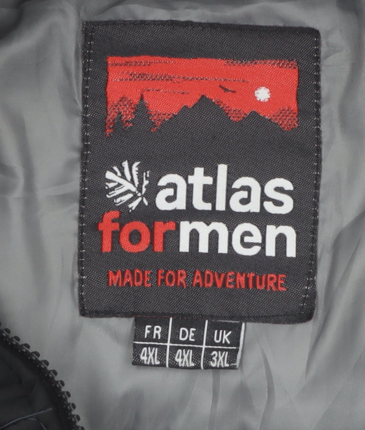 Atlas For Men 3XL Grey Insulated Puffer Jacket Lightweight Casual Outerwear