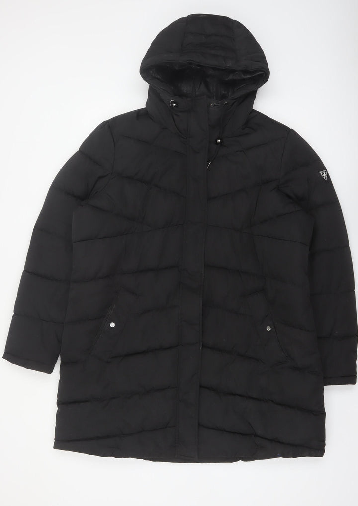 Dare 2B Womens Black Puffer Winter Coat Size 18 Hooded Long