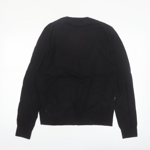 Calvin Klein Men’s Black Merino Wool Crew Neck Jumper Size L