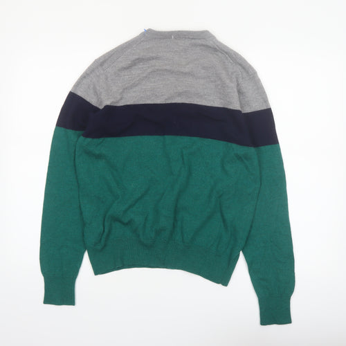 Brooks Brothers Men's Green Wool V-Neck Pullover Jumper Size L