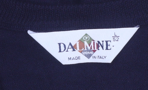 Dalmine Men’s Multicoloured Argyle Wool V-Neck Jumper L