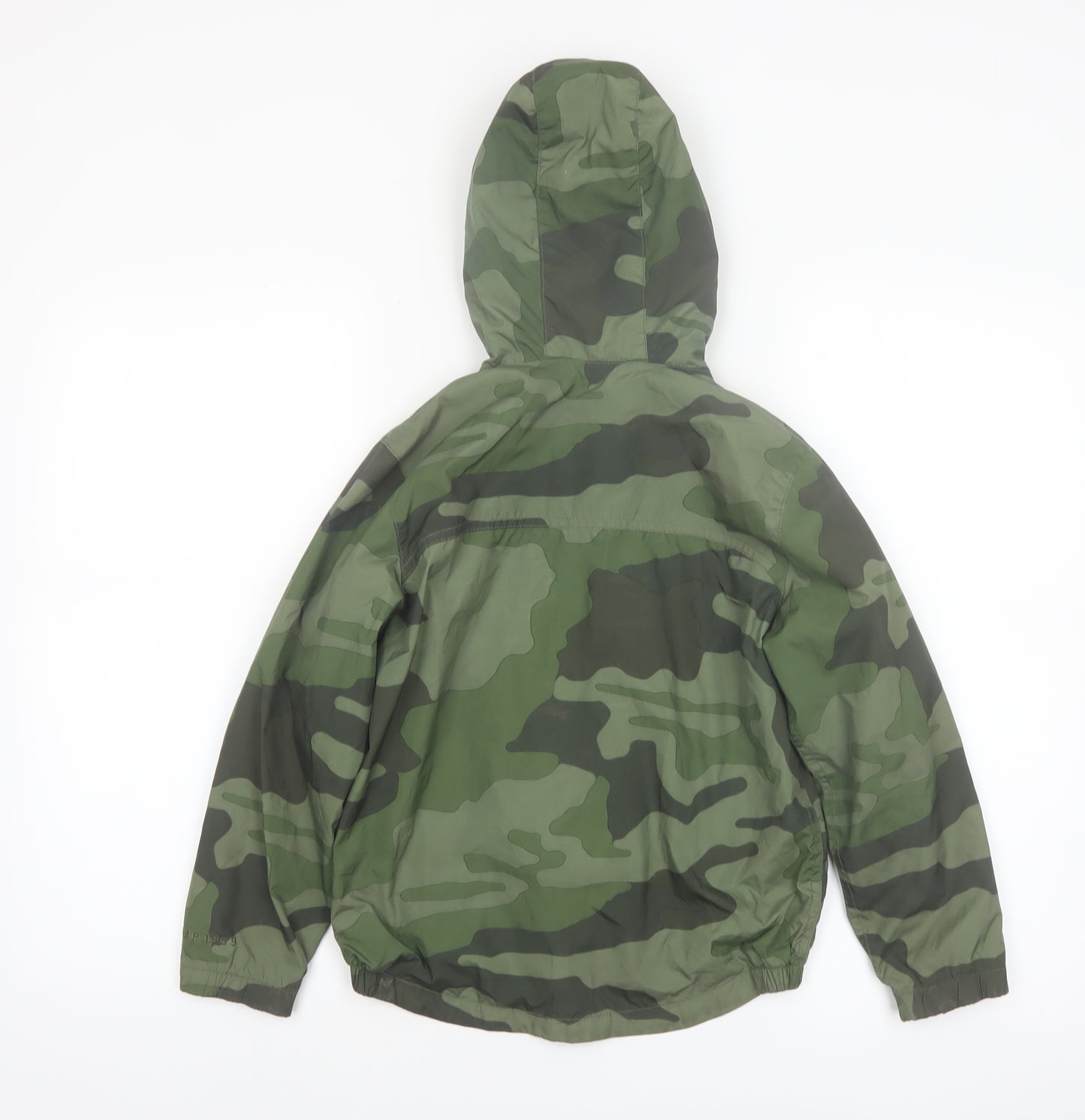 GAP Kids Boys Green Camouflage Hooded Windbreaker Jacket 6-7 Years