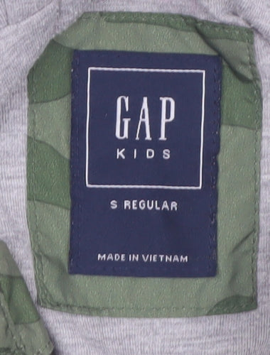 GAP Kids Boys Green Camouflage Hooded Windbreaker Jacket 6-7 Years