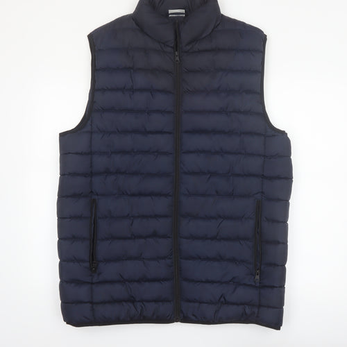 Alphar One Mens Blue XL Puffer Gilet Waistcoat Lightweight
