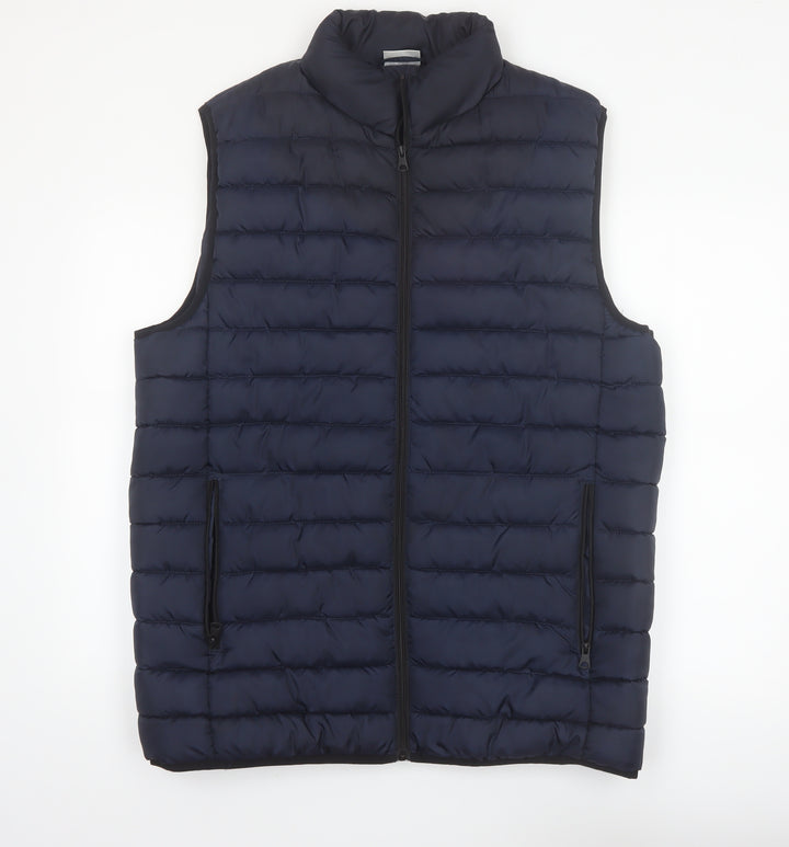 Alphar One Mens Blue XL Puffer Gilet Waistcoat Lightweight