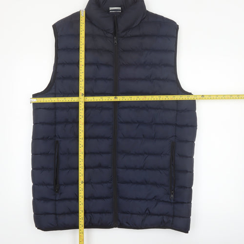 Alphar One Mens Blue XL Puffer Gilet Waistcoat Lightweight