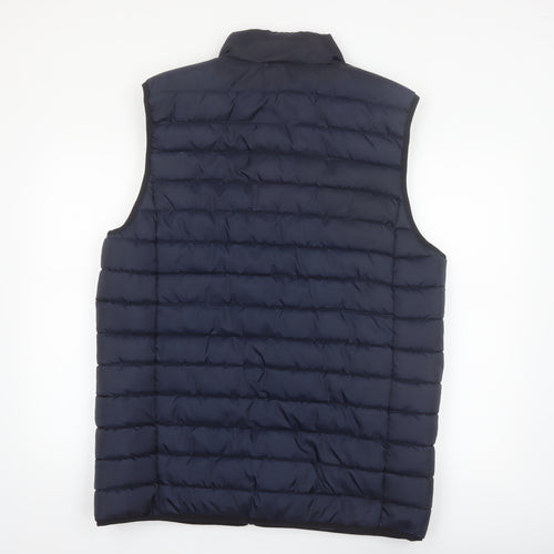 Alphar One Mens Blue XL Puffer Gilet Waistcoat Lightweight