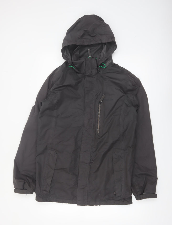 Regatta Men's Black S Waterproof Hooded Rain Jacket