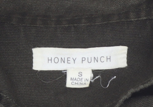 Honey Punch Women’s Green Military Jacket Cotton Cropped S