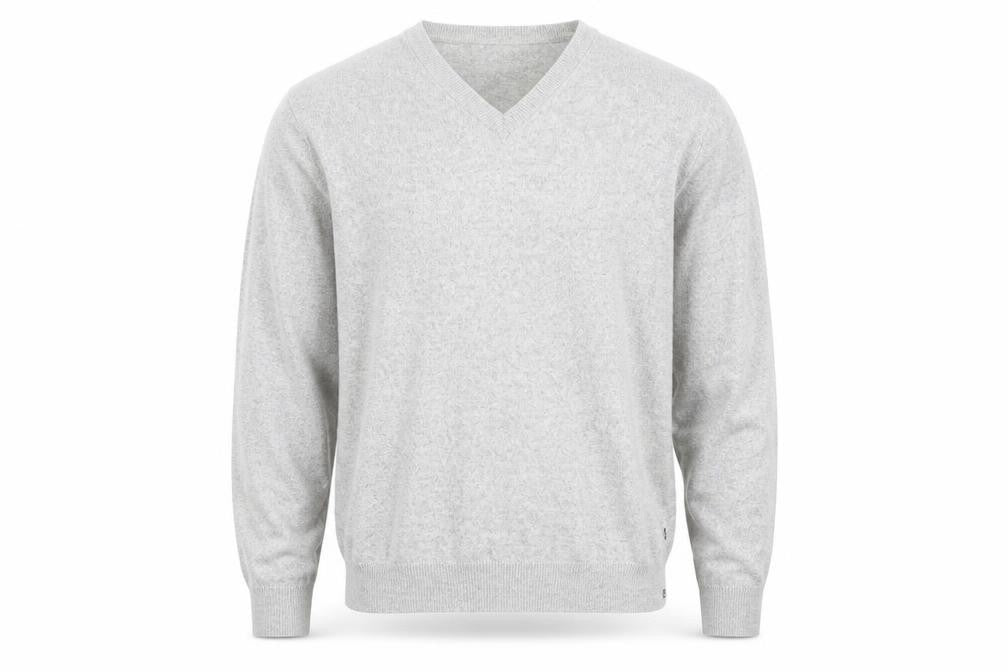 Nautica Mens Grey Cotton V-Neck Knit Jumper Size L
