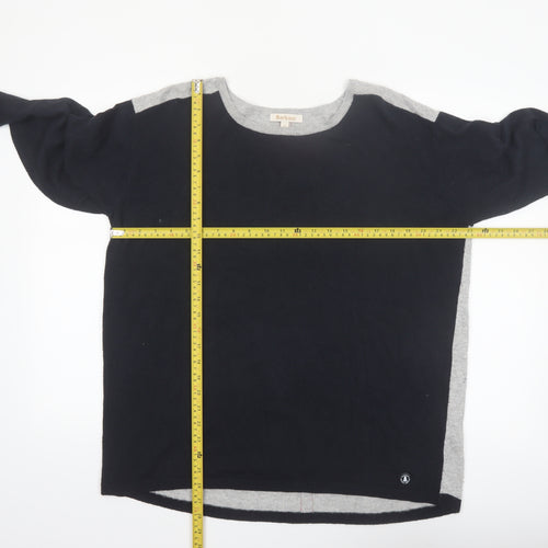 Barbour Womens Black Size 16 Boat Neck Pullover Jumper
