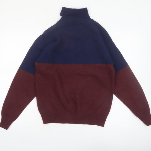 Giordano Men's Multicoloured Wool Roll Neck Jumper L