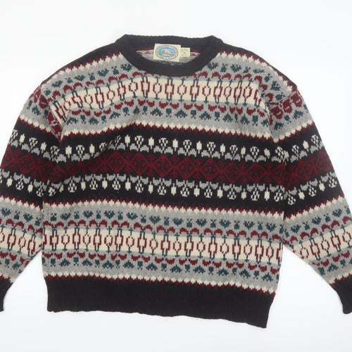 Environmental Clothing Co. Men's Multicoloured Wool Fair Isle Jumper M