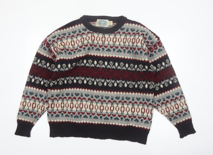 Environmental Clothing Co. Men's Multicoloured Wool Fair Isle Jumper M