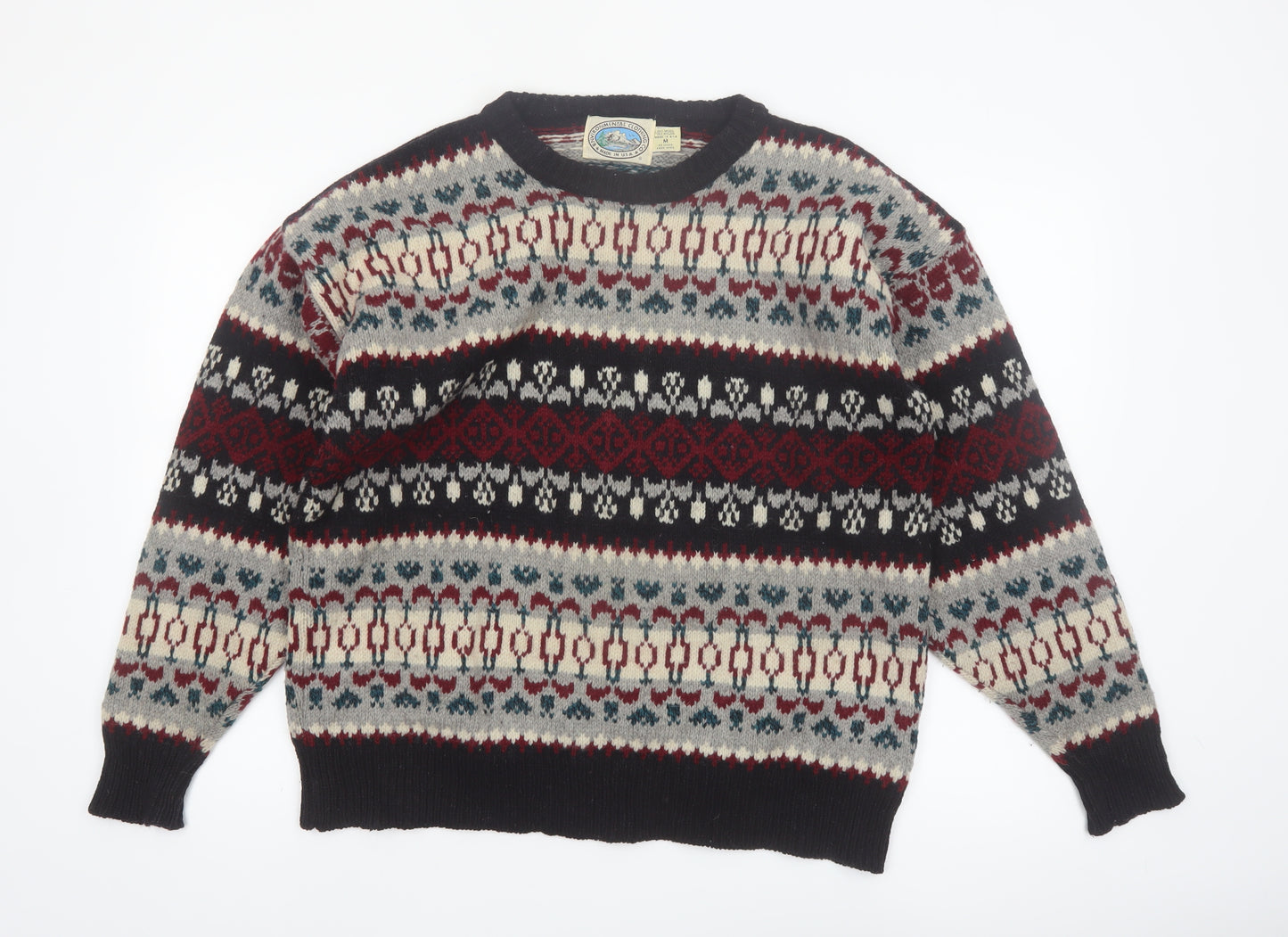 Environmental Clothing Co. Men's Multicoloured Wool Fair Isle Jumper M