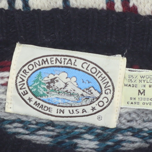 Environmental Clothing Co. Men's Multicoloured Wool Fair Isle Jumper M