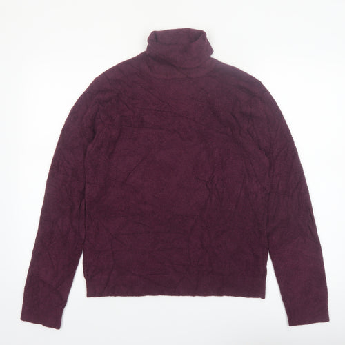 Croft & Barrow Womens Purple Roll Neck Knit Jumper Size L