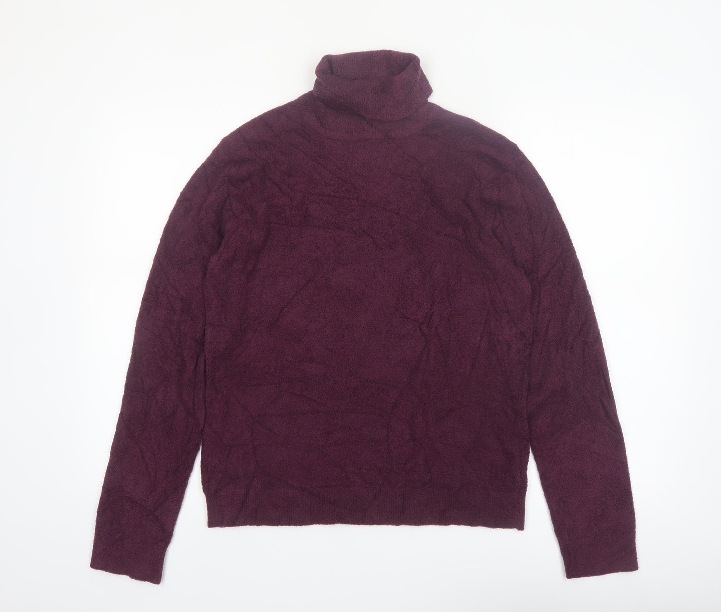 Croft & Barrow Womens Purple Roll Neck Knit Jumper Size L