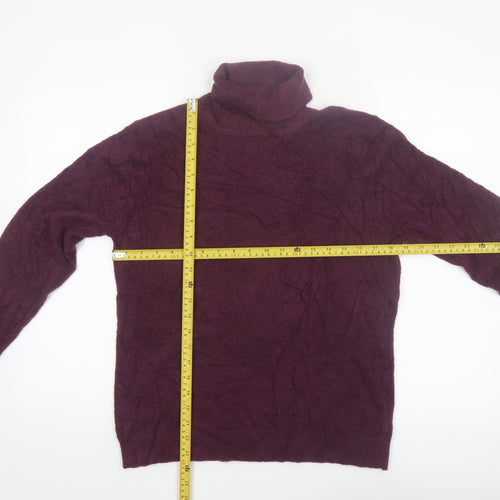 Croft & Barrow Womens Purple Roll Neck Knit Jumper Size L