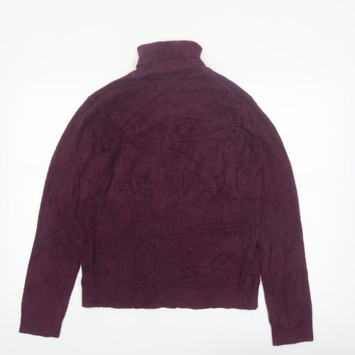 Croft & Barrow Womens Purple Roll Neck Knit Jumper Size L