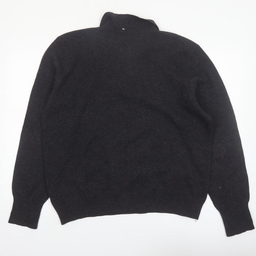Ralph Lauren Men's Black Wool Collared Pullover Jumper XL