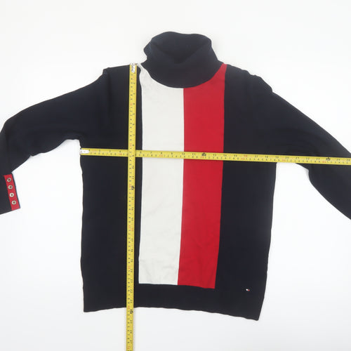 Tommy Hilfiger Womens Multicoloured Roll Neck Knit Jumper L