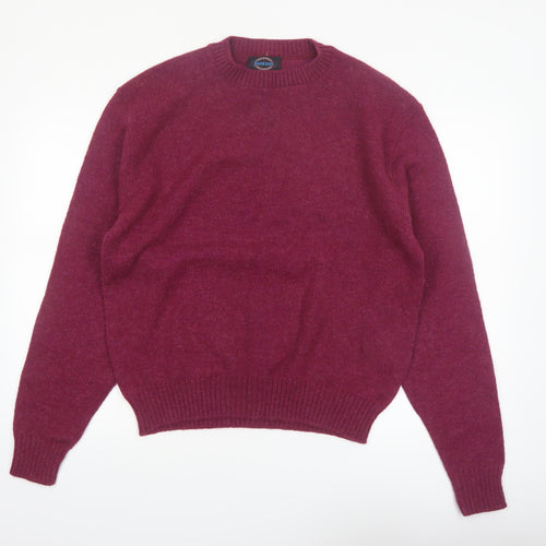 Jantzen Mens Red Wool Crew Neck Pullover Jumper XL Vintage