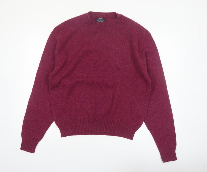 Jantzen Mens Red Wool Crew Neck Pullover Jumper XL Vintage