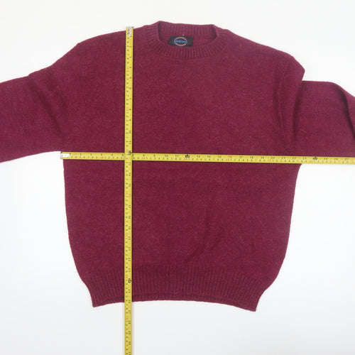 Jantzen Mens Red Wool Crew Neck Pullover Jumper XL Vintage