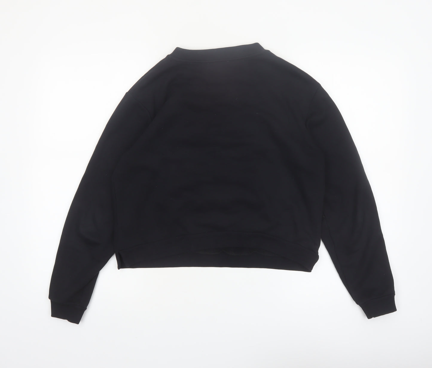 Whistles Womens Black Sequin Embellished Crew Neck Pullover Sweatshirt M