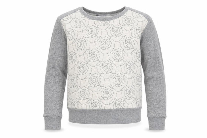 Gap Kids Girls Grey Floral Pullover Sweatshirt 10-11 Years