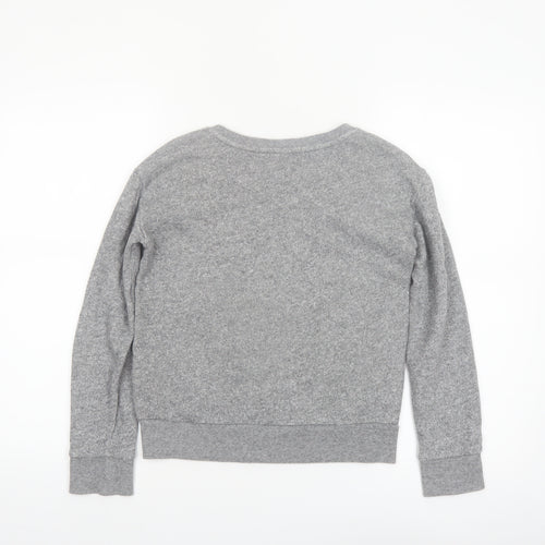 GAP Kids Girls Grey Floral Pullover Sweatshirt 10-11 Years