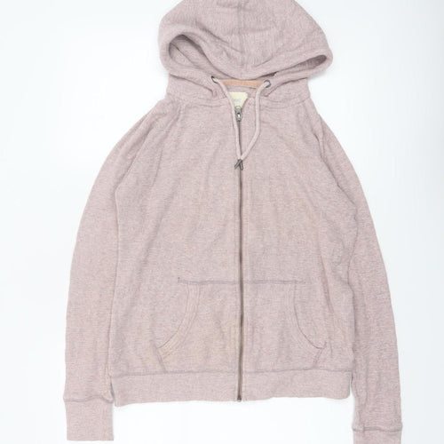 Next Women Pink Full Zip Hoodie Size 14 Cotton Casual
