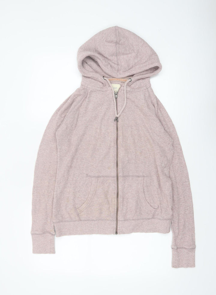 Next Women Pink Full Zip Hoodie Size 14 Cotton Casual